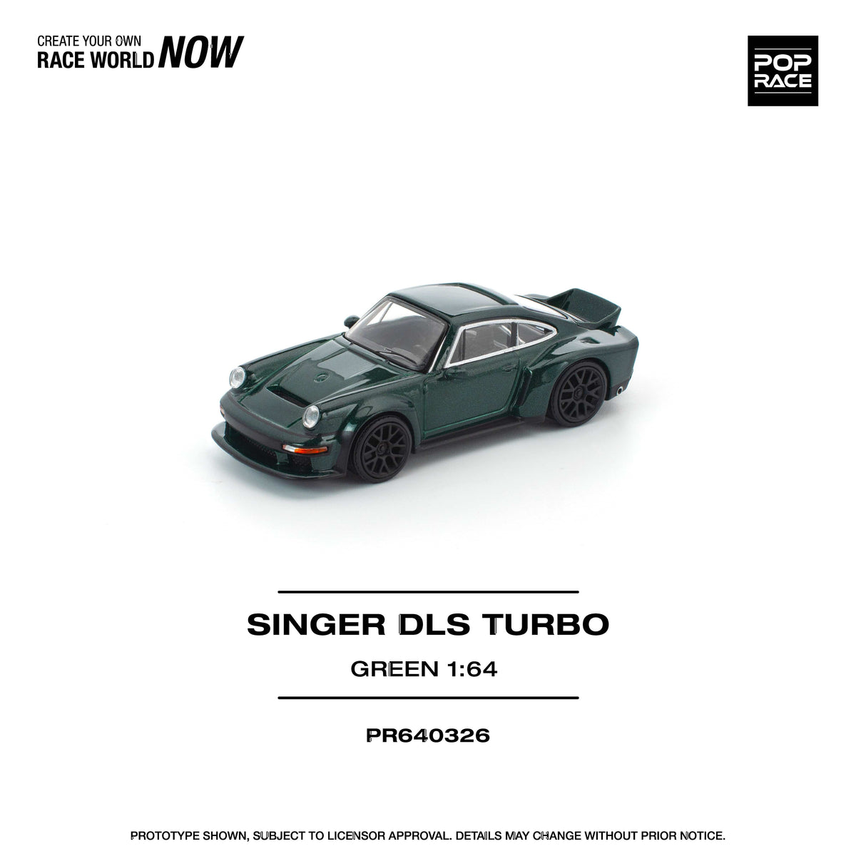 Porsche Singer DLS Turbo Road Green 1/64 scale Pop Race