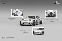(pre-order) Custom Nissan 180SX Rocket Bunny - Metallic White Micro Turbo 1/64 scale