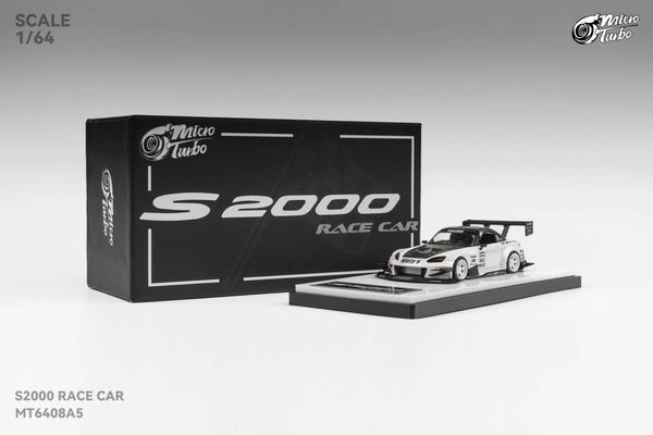 Honda S2000 Metallic White Micro Turbo 1/64 scale