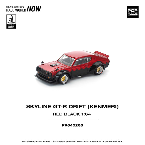 Skyline GT-R Drift Kenmeri Red Black Pop Race