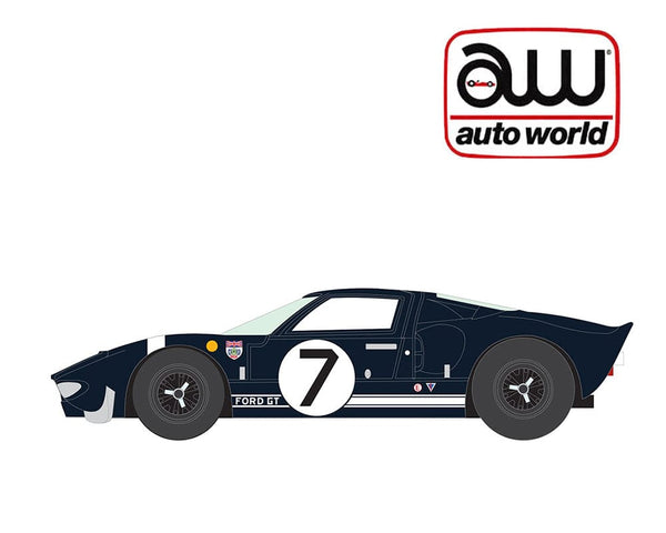 1965 Ford GT 40 #7 Blue Solid Pack 2025 Premium Release 3 Version B Auto World 1:64