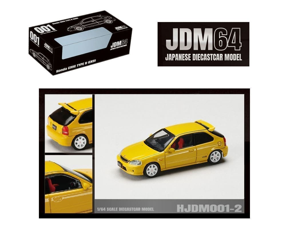 Honda Civic Type R EK9 Sunlight Yellow Hobby Japan 1:64