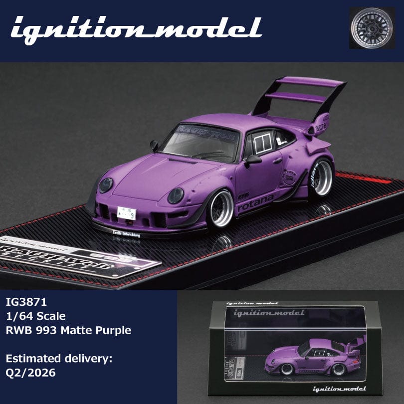 Porsche Rauh-Welt Begriff RWB 993 Black Ignition Model 1/64 scale