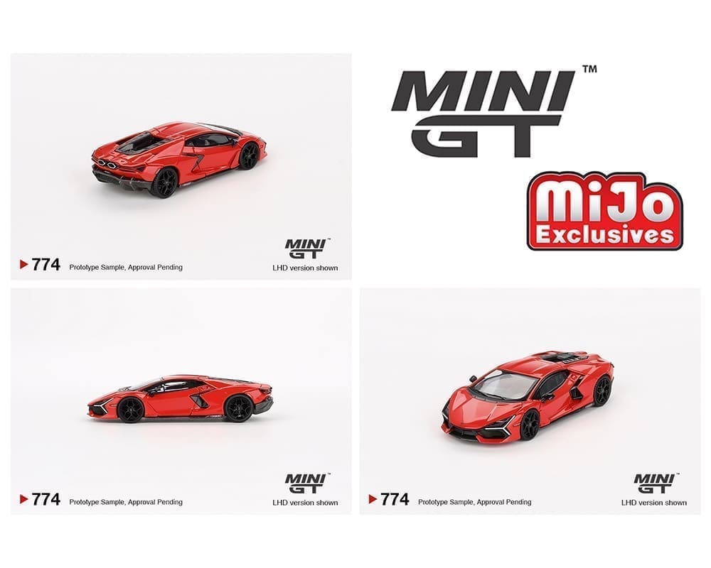 Lamborghini Revuelto Orancio Dac Lucido Orange Mini GT 1/64 scale