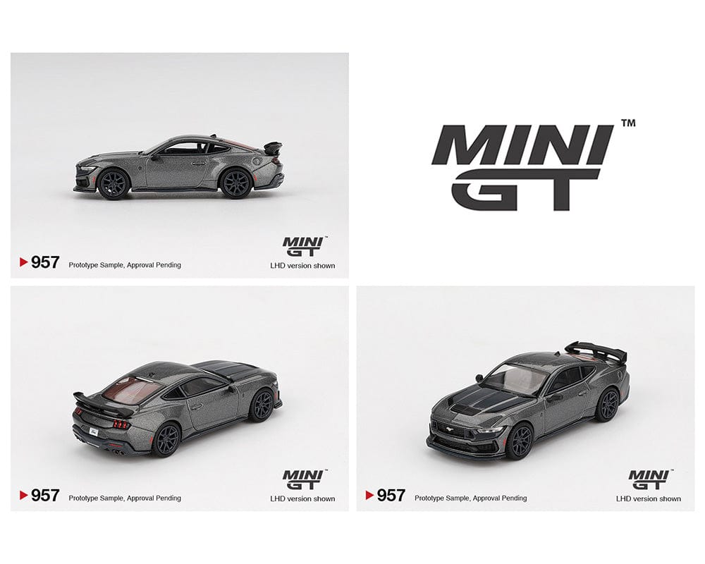 Ford Mustang Dark Horse 2024 Carbonized Gray Mini GT 1/64 scale