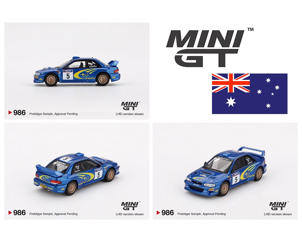 Subaru Impreza WRC99 – #5, Richard Burns / Robert Reid – Winner, 1999 Rally Australia – Australia Exclusive Mini GT 1:64