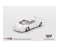 Lamborghini Countach 25th Anniversary White Limited Edition Mini GT 1/64 scale