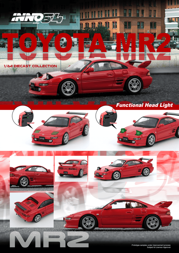 Toyota MR2 SW20 Red Inno64 1/64 scale
