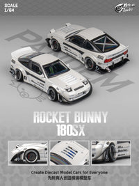 (pre-order) Custom Nissan 180SX Rocket Bunny - Metallic White Micro Turbo 1/64 scale
