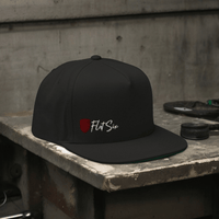 Flat Six Flat Bill Cap Maroon Insignia