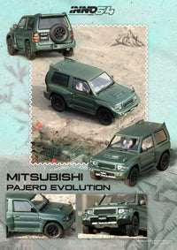 Mitsubishi Pajero Evolution Satin Green Inno64 1/64 scale