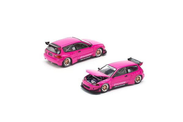 (Pre-order) Pandem Honda Civic EG6 Pink Pop Race Enigma Collab Special Edition 1/64