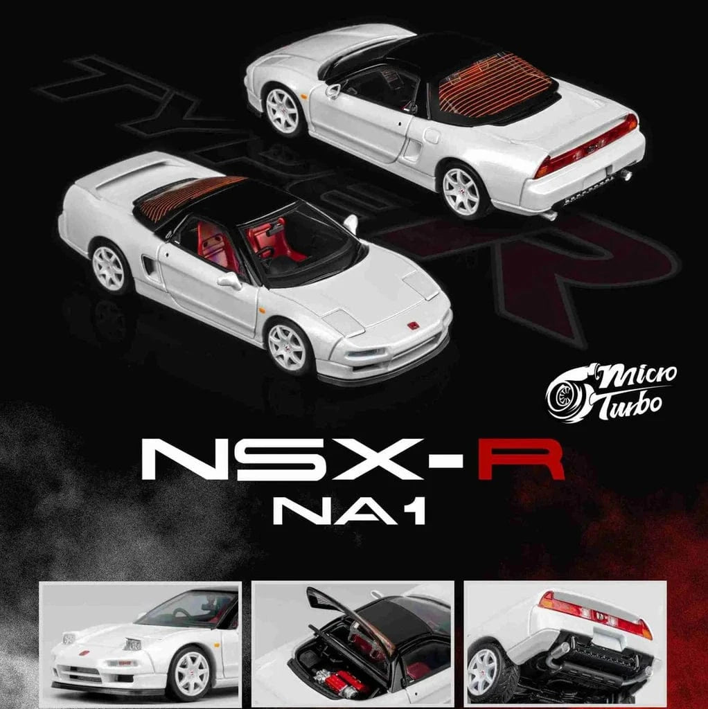 NSX-R Metallic White Micro Turbo 1/64 scale