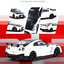 Nissan Skyline GT-R R35 Nismo White Inno64 1/64 scale