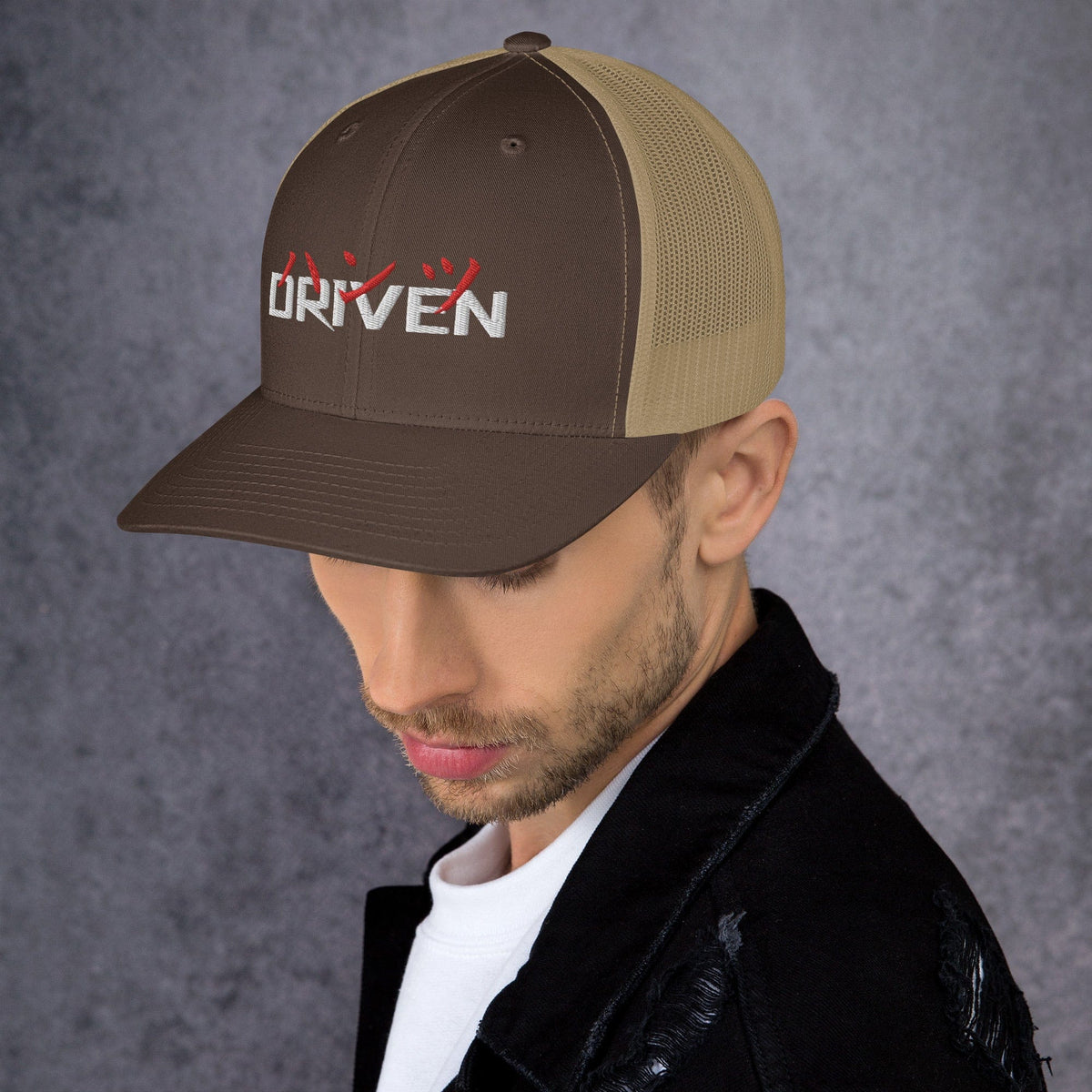 Hantsu Driven Classic Trucker Cap Snapback brown khaki