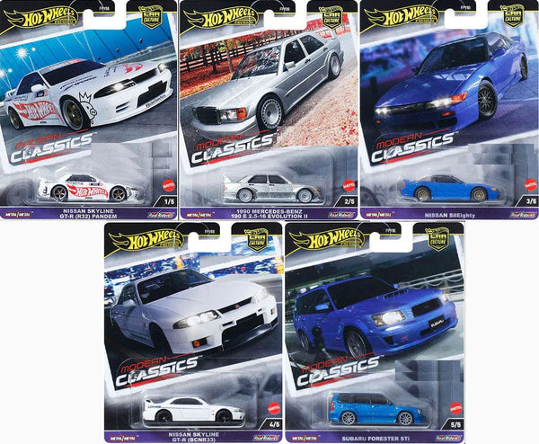 Hot Wheels Car Culture 2024 Modern Classics (5 car set) 1/64 scale