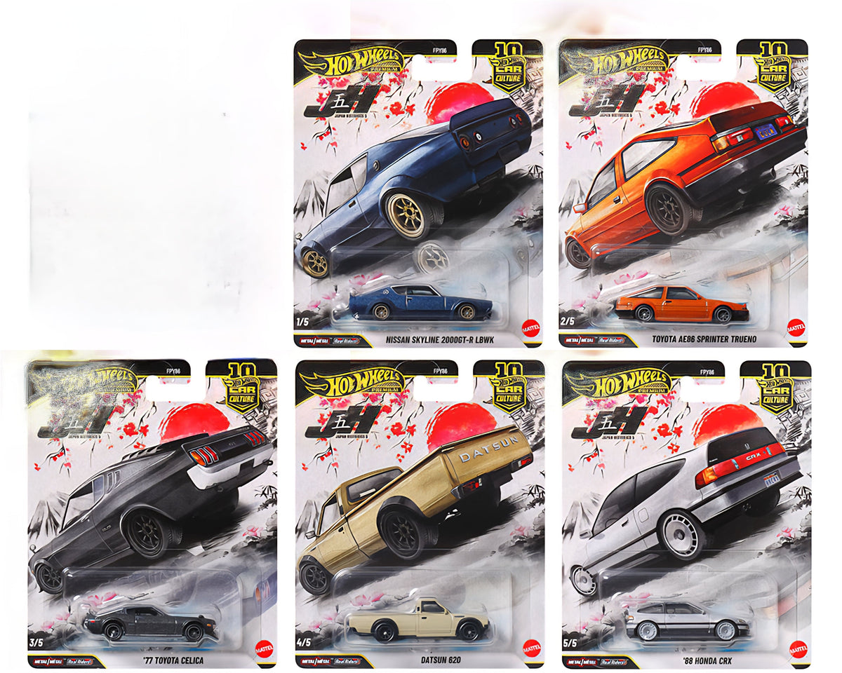 Hot Wheels Car Culture 10th Anniversary 2026 P Case Japan Historics 5 Assortment
