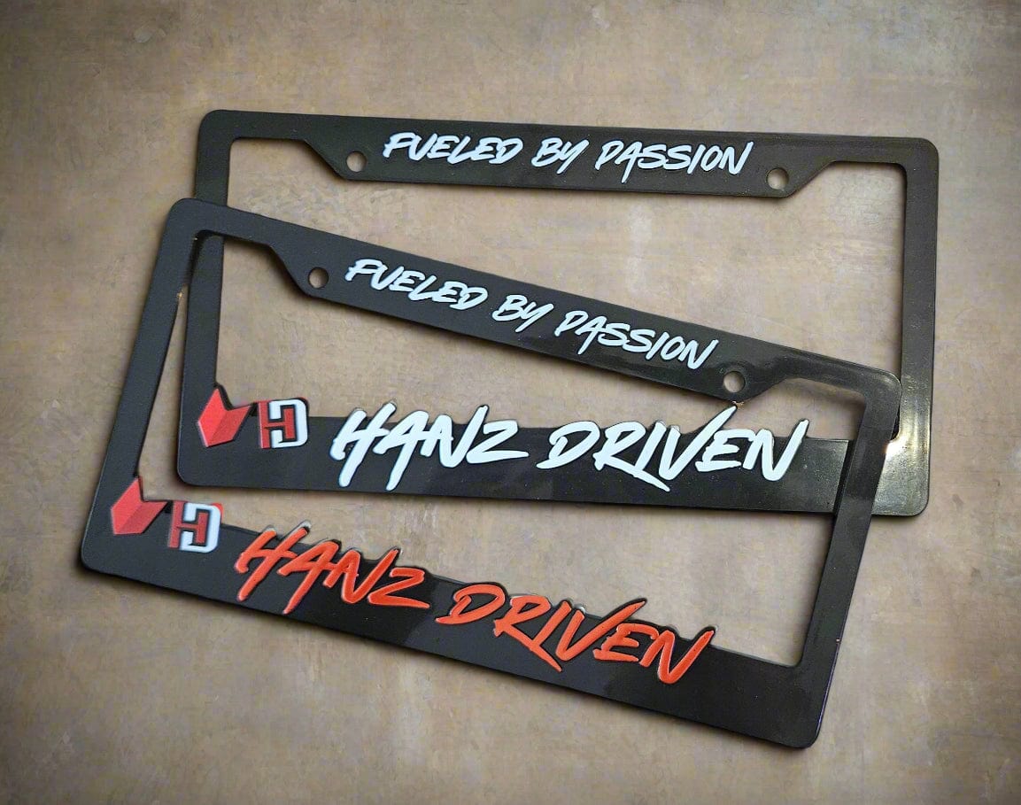 Hanz Driven car plate frame set with chase
