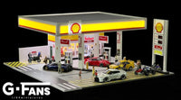 (Pre-order) Shell Gas Station with LED lights 1/64 Diorama G-Fans