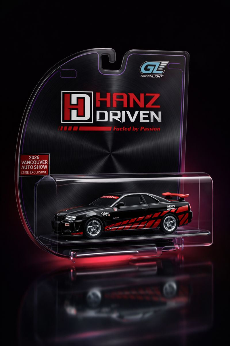 Hanz Driven Exclusive Diecast Release Skyline R34 black chrome