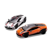 (arriving in July) Lamborghini Huracán Sterrato Combo Set - White & Orange Toyeast Exclusive edition Sparky 1:64