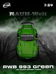 Porsche 911 993 RWB Green  ModelModel 1:64 MM64-RWB993-008