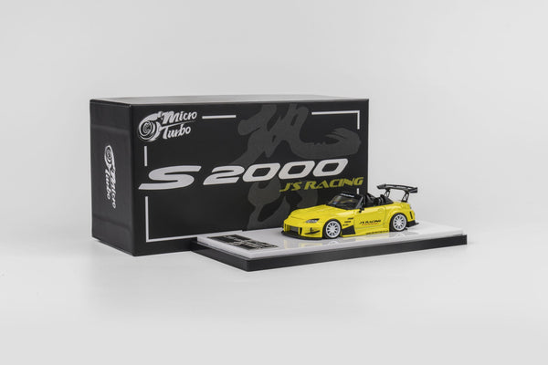 JS Racing Honda S2000 Yellow Micro Turbo 1/64 scale