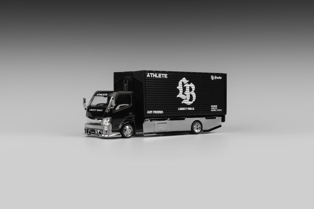 Custom Box Truck Silhouette Liberty Walk Black Micro Turbo 1/64 scale