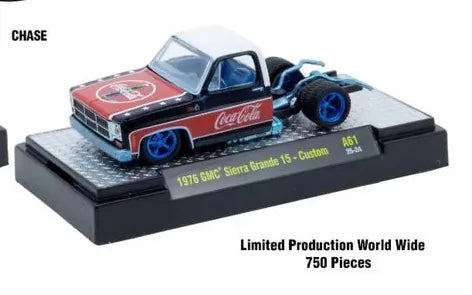 1976 GMC Sierra Grande 15 Custom Coca-Cola | M2 Machines 1:64 52500-A61-25-24 Chase