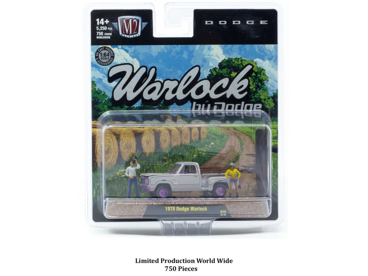 Chase 1978 Dodge Warlock with Minifigures M2 Machines 1:64 Diorama 67500-R19-25-44 Chase