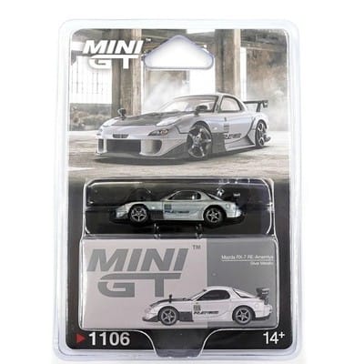 Mazda RX-7 RE-Amemiya Silver Metallic | Mini GT 1:64 MGT01106 Chase
