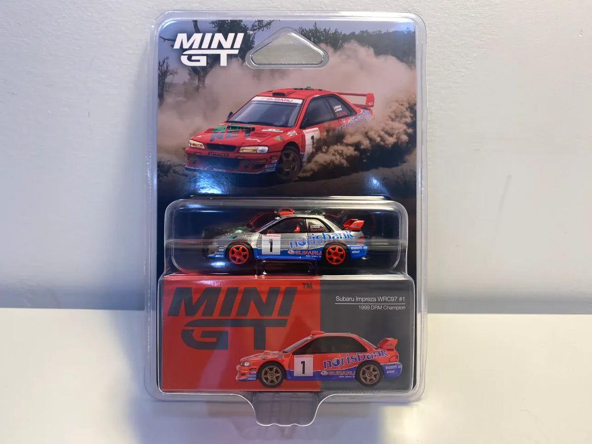 Subaru Impreza WRC97 #1 1999 DRM Champion | Mini GT 1:64 MGT01140-BL Chase