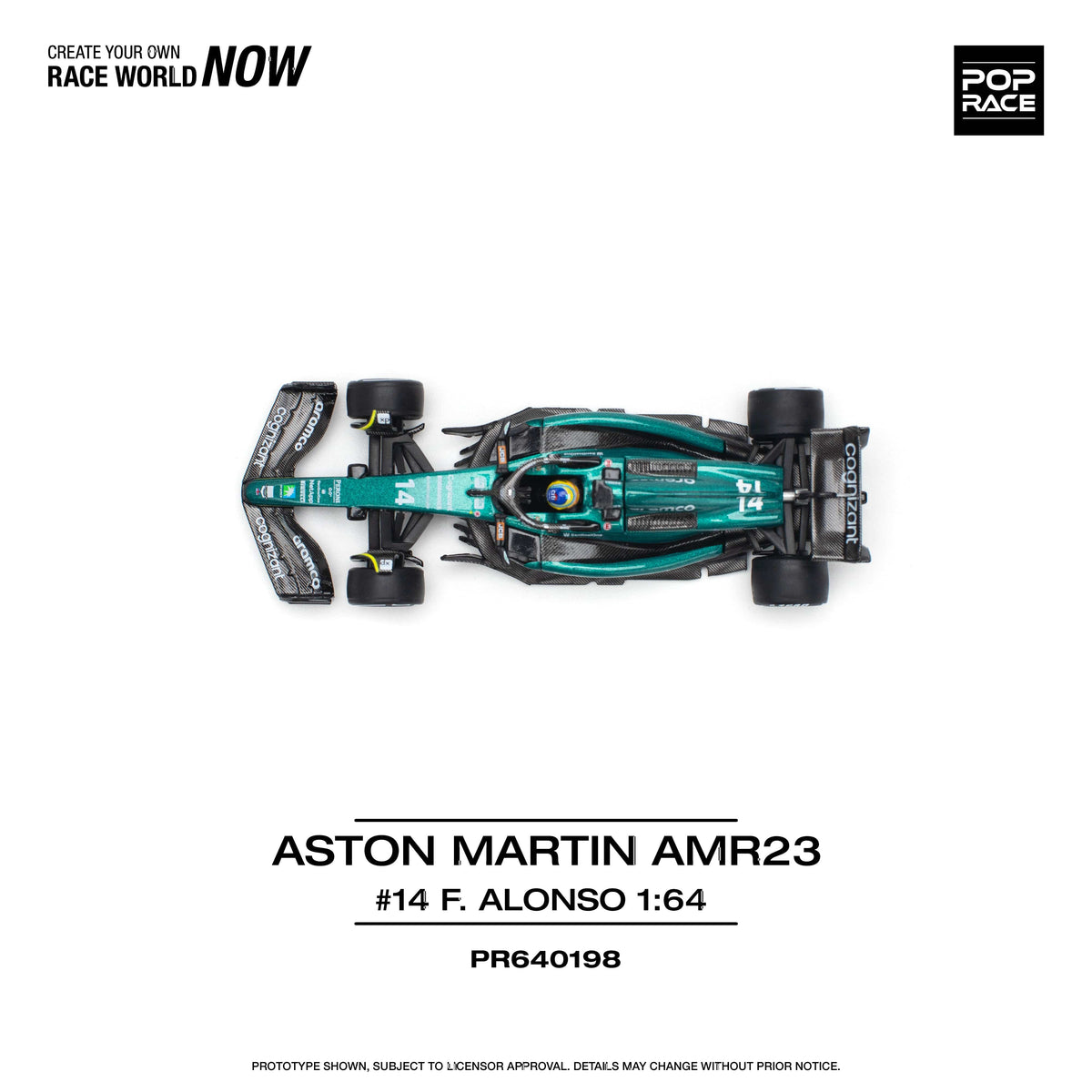 Aston Martin AMR23 F1 Fernando Alonso Pop Race 1/64