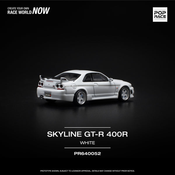 Nissan Skyline GTR R-33 Nismo 400R White miniature car