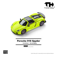 Porsche 918 Spyder Acid Yellow Trends Hobby 1:64