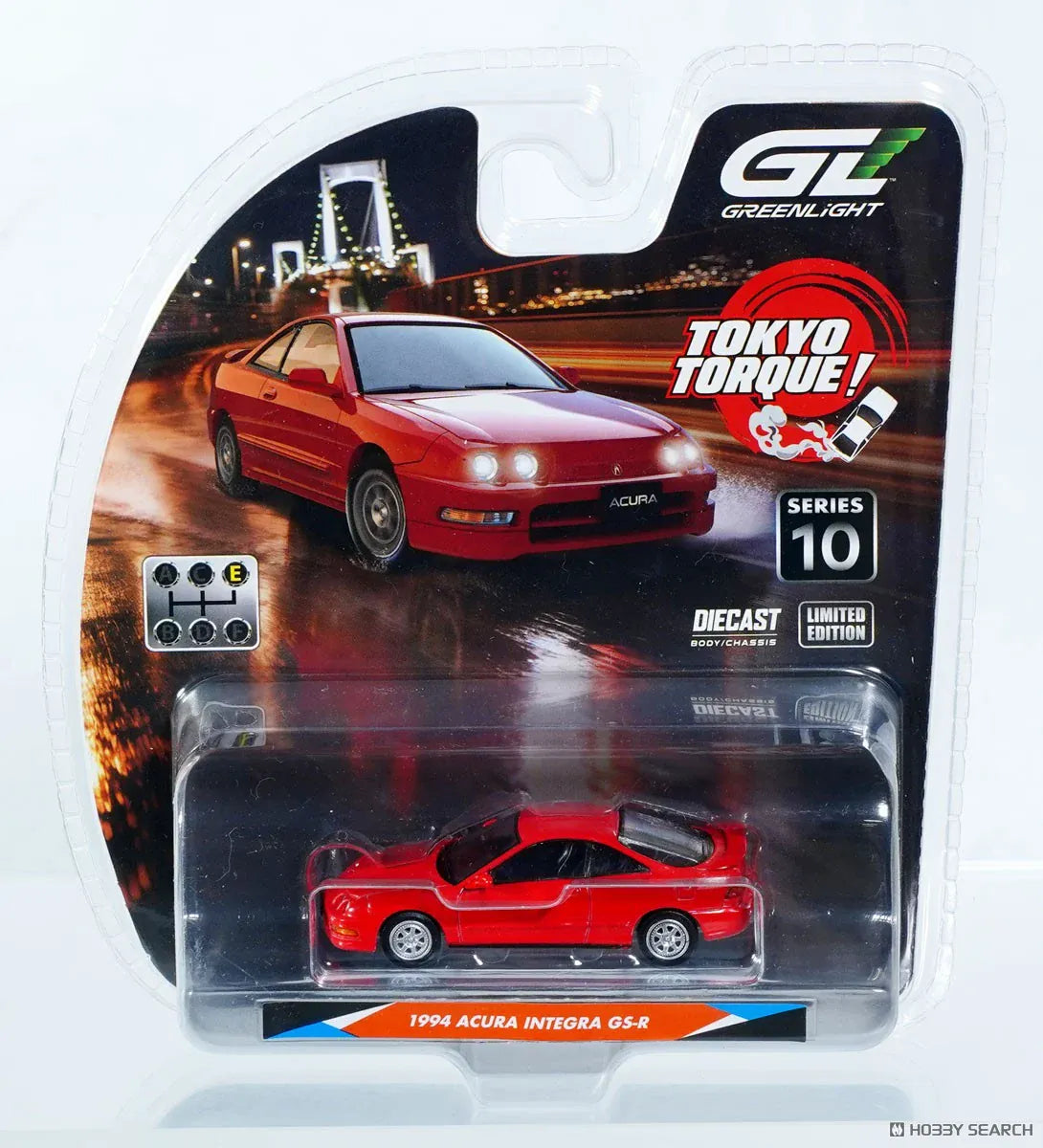 1994 Acura Integra GS-R with Custom Wheels Milano Red Tokyo Torque Series 10 Greenlight 1:64
