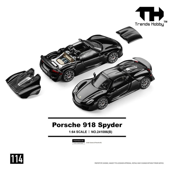 Porsche 918 Spyder Black Trends Hobby 1:64