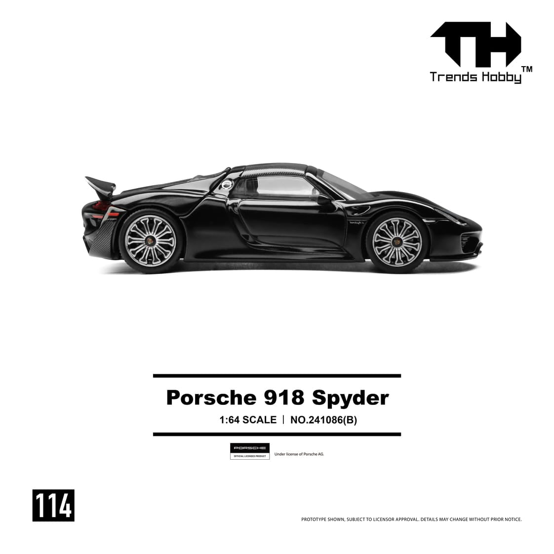 Porsche 918 Spyder Black Trends Hobby 1:64