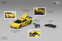 Custom Diablo SV Metallic Yellow Micro Turbo 1/64 scale