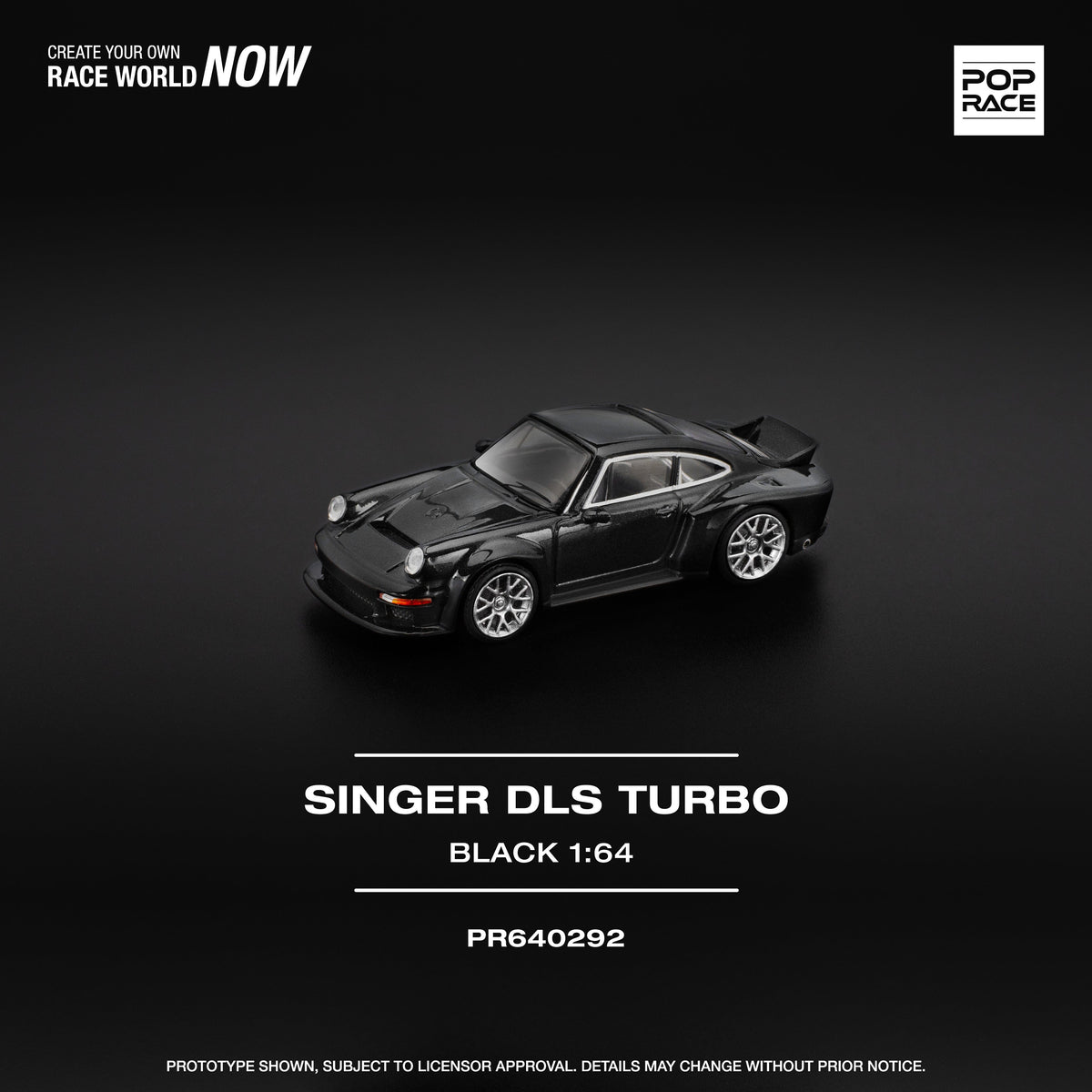 Porsche Singer DLS Turbo Road Black 1/64 scale Pop Race