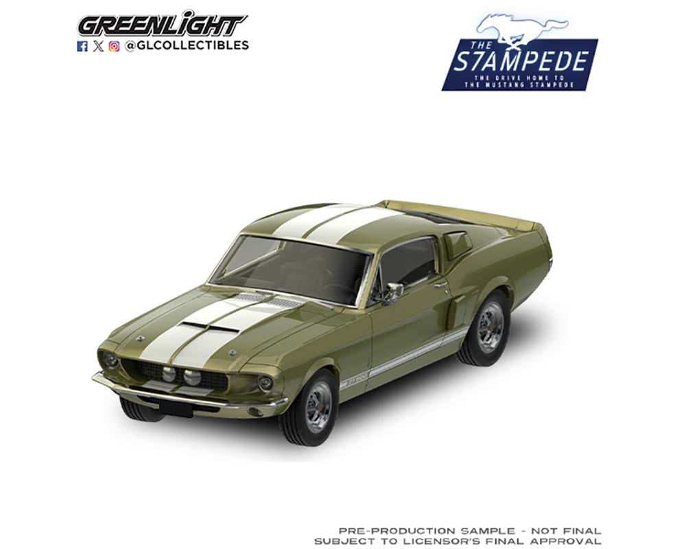 (PRE-ORDER) The Mustang Stampede Series 2 1967 Shelby GT500 Fastback Lime Gold Greenlight 1:64 125402-A