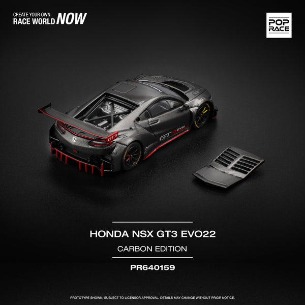 Honda NSX GT3 EVO22 Carbon Edition Pop Race 1/64 scale