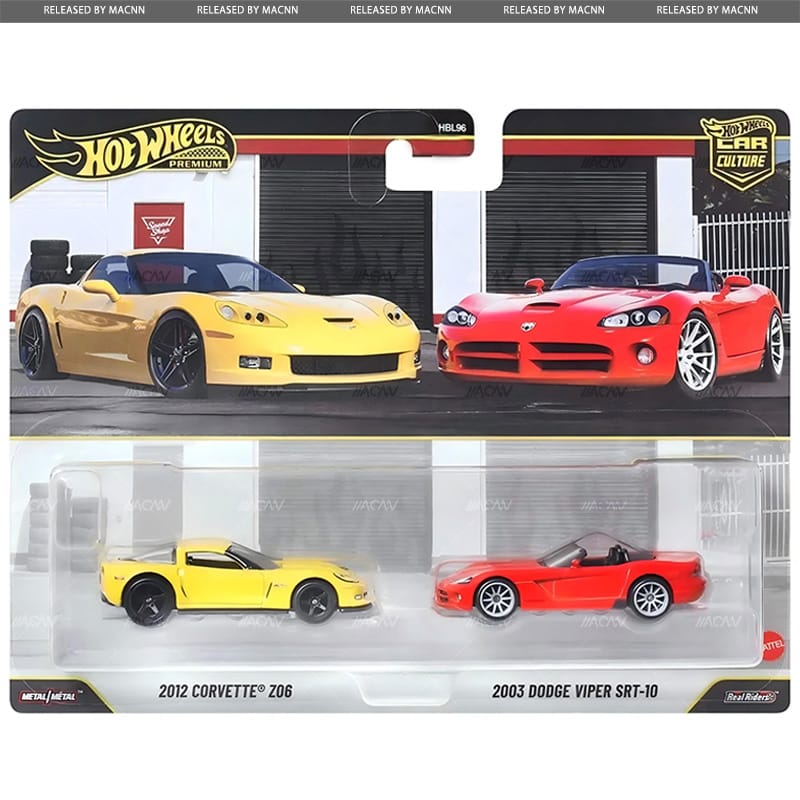 2012 Corvette Z06 & 2003 Dodge Viper SRT-10 Hot Wheels 2 Pack 2026 Mix 3 JHW54