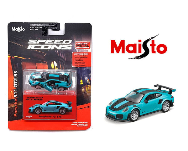 Speed Icons 2025 – Porsche 911 GT2 RS Miami Blue Maisto