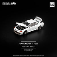 Nissan Skyline GTR R-32 Crystal White Pop Race 1/64