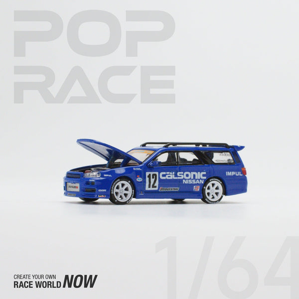 GTR R34 Stagea Wagon Calsonic Nissan Skyline Pop Race 1/64 scale