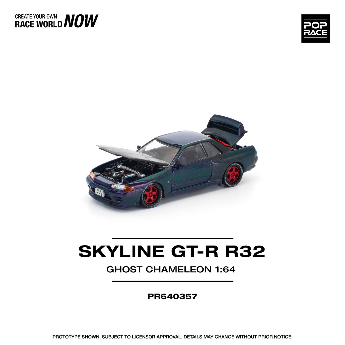 Nissan Skyline GTR R-32 Ghost Chameleon Pop Race 1/64