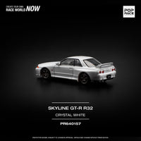 Nissan Skyline GTR R-32 Crystal White Pop Race 1/64