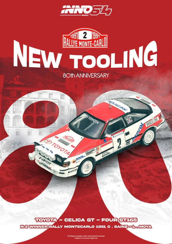 TOYOTA CELICA GT-FOUR ST165 Winner Rally Monte Carlo 1991 C. Sainz / L. MoyaInno64 1/64 scale