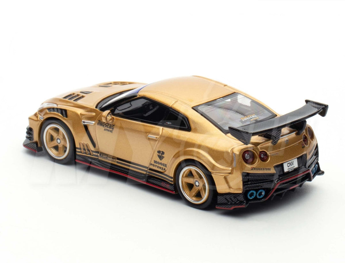 Nissan Skyline GT-R R35 Top Secret Gold Thailand Diecast Expo 2025 Event Edition Inno64 1/64 scale